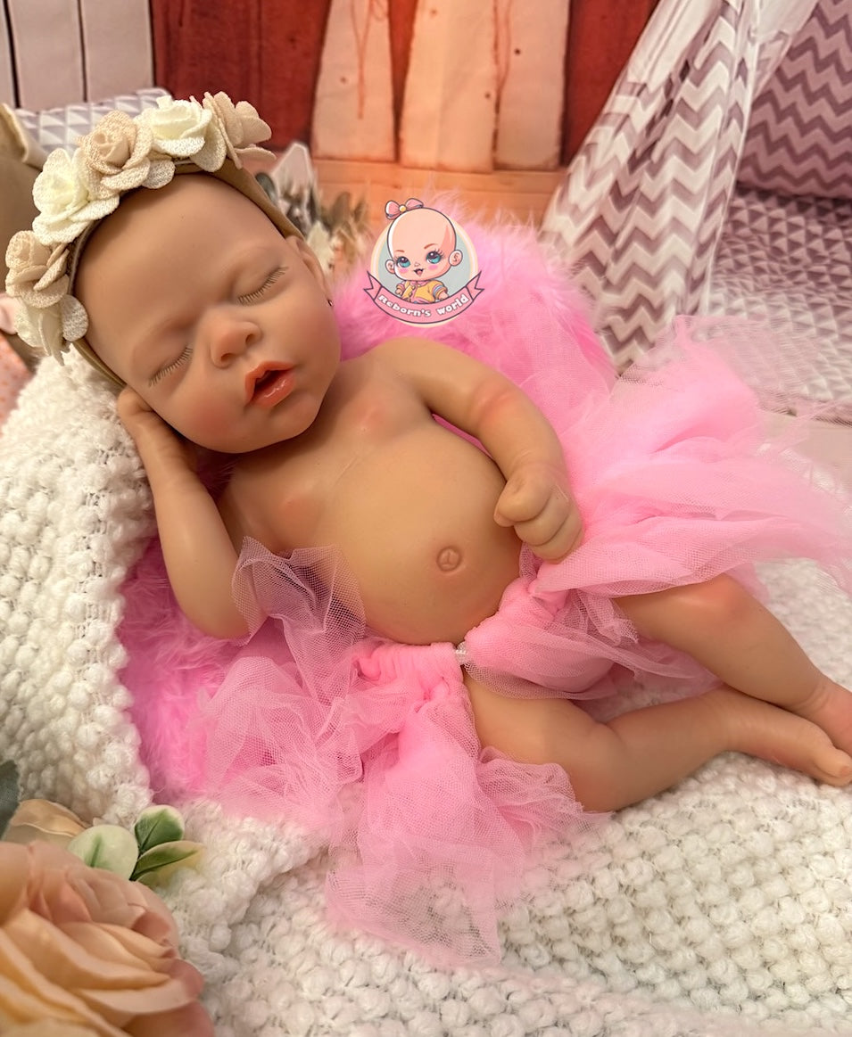 Muñeca Reborn Silicona Zoe Niña 33cm / 1,2kg