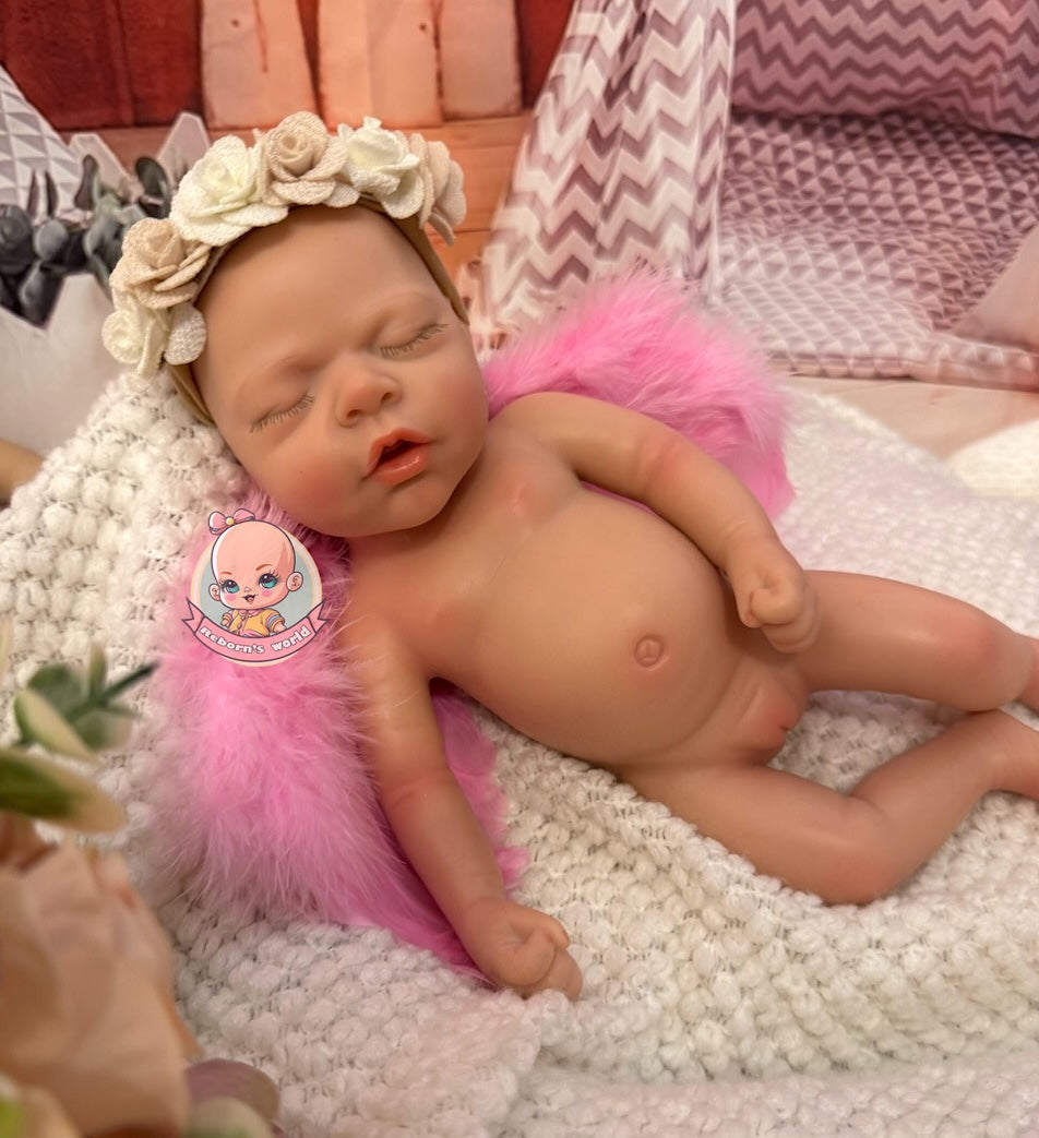 Muñeca Reborn Silicona Zoe Niña 33cm / 1,2kg