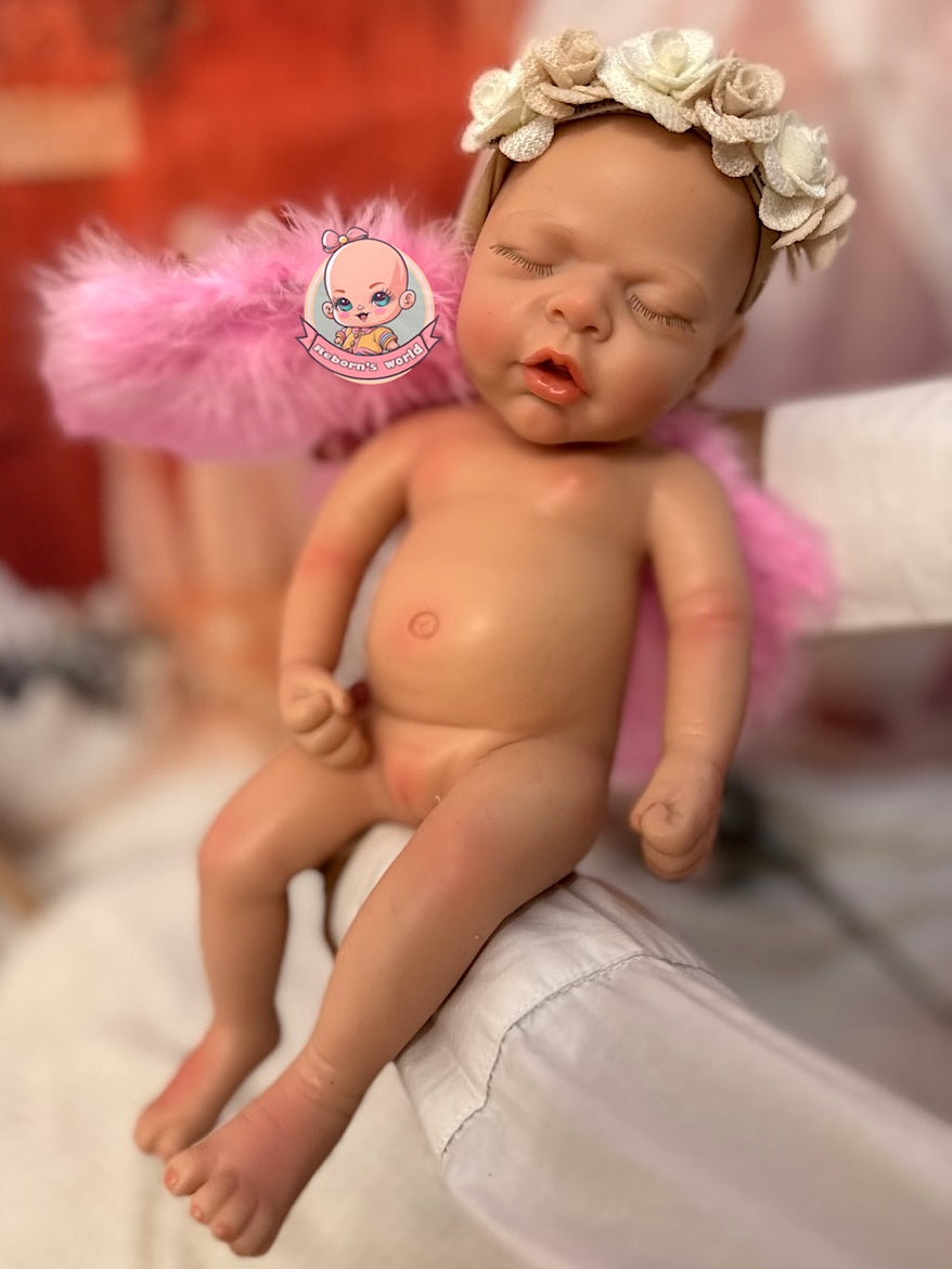 Muñeca Reborn Silicona Zoe Niña 33cm / 1,2kg