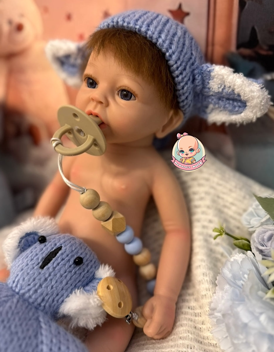 Muñeco Reborn Silicona Pelo Anuk Niño 40cm / 1,7kg