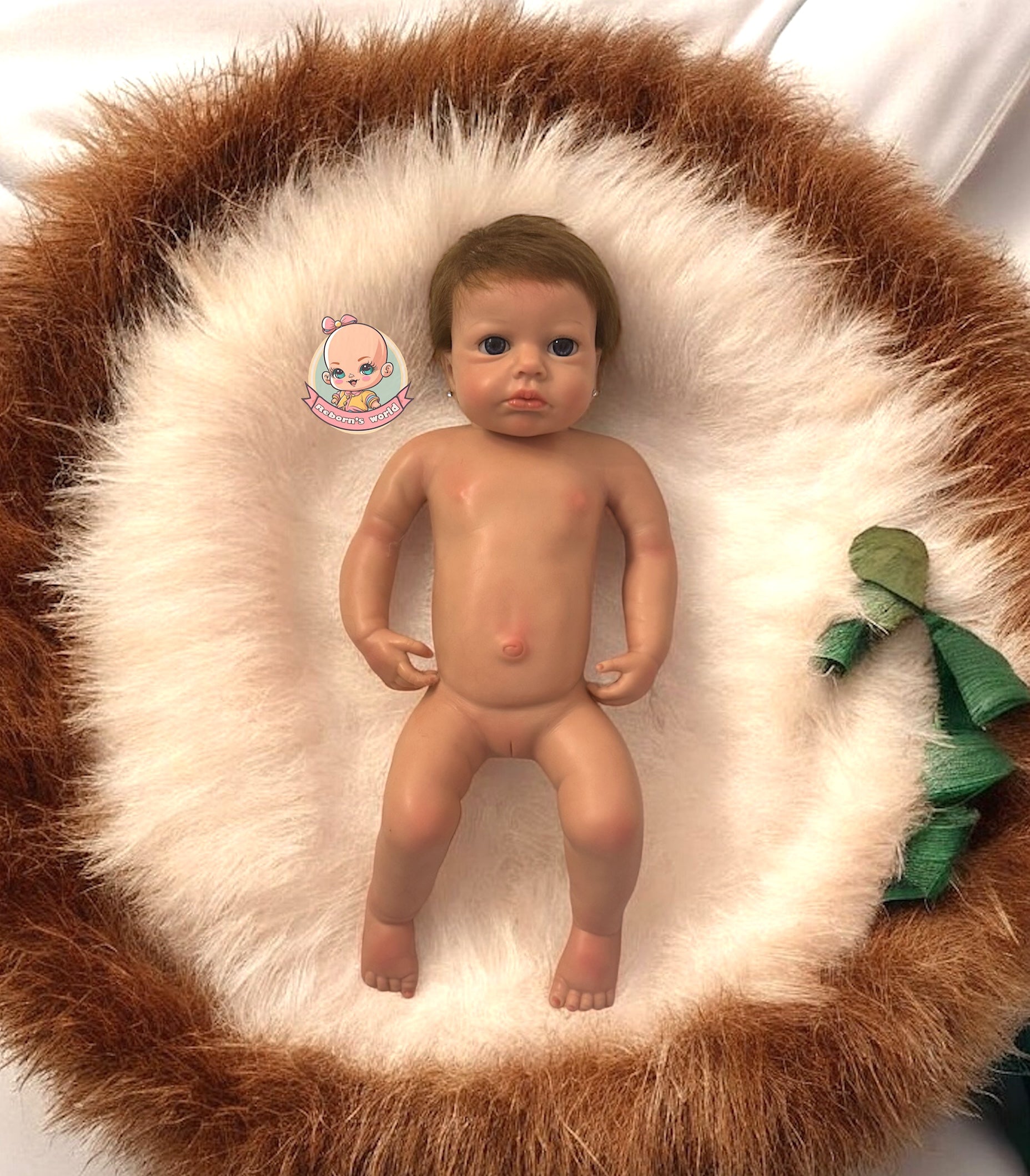 Muñeca Reborn Silicona Pelo Lou Lou Ojos Abiertos Niña 46cm / 2,8kg