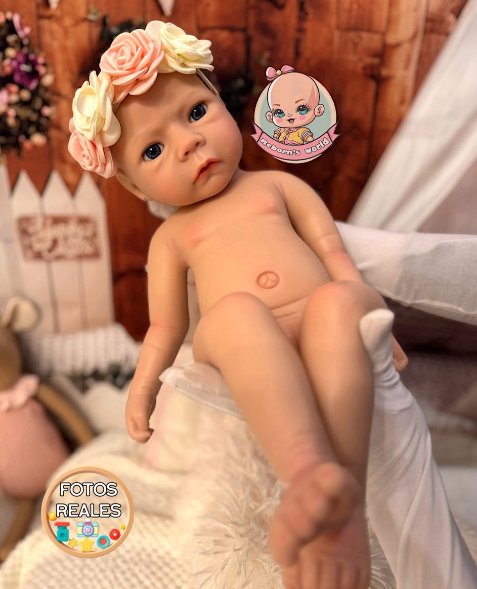 Muñeca Reborn Silicona Valeri Niña 47cm / 3kg