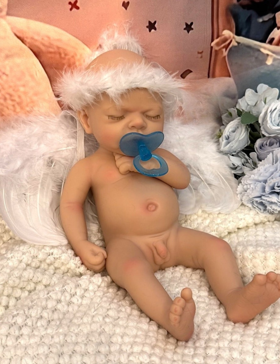 Leo Niño Muñeco Reborn Silicona 33cm/1,2kg + Pack Premium 