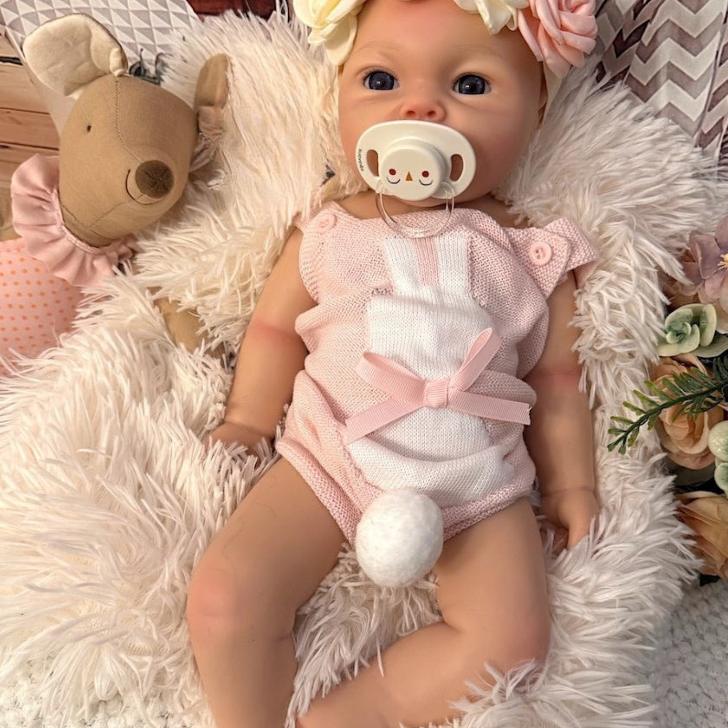 Muñeca de silicona Leslie Baby Reborn de 47 cm y 2,8 kg