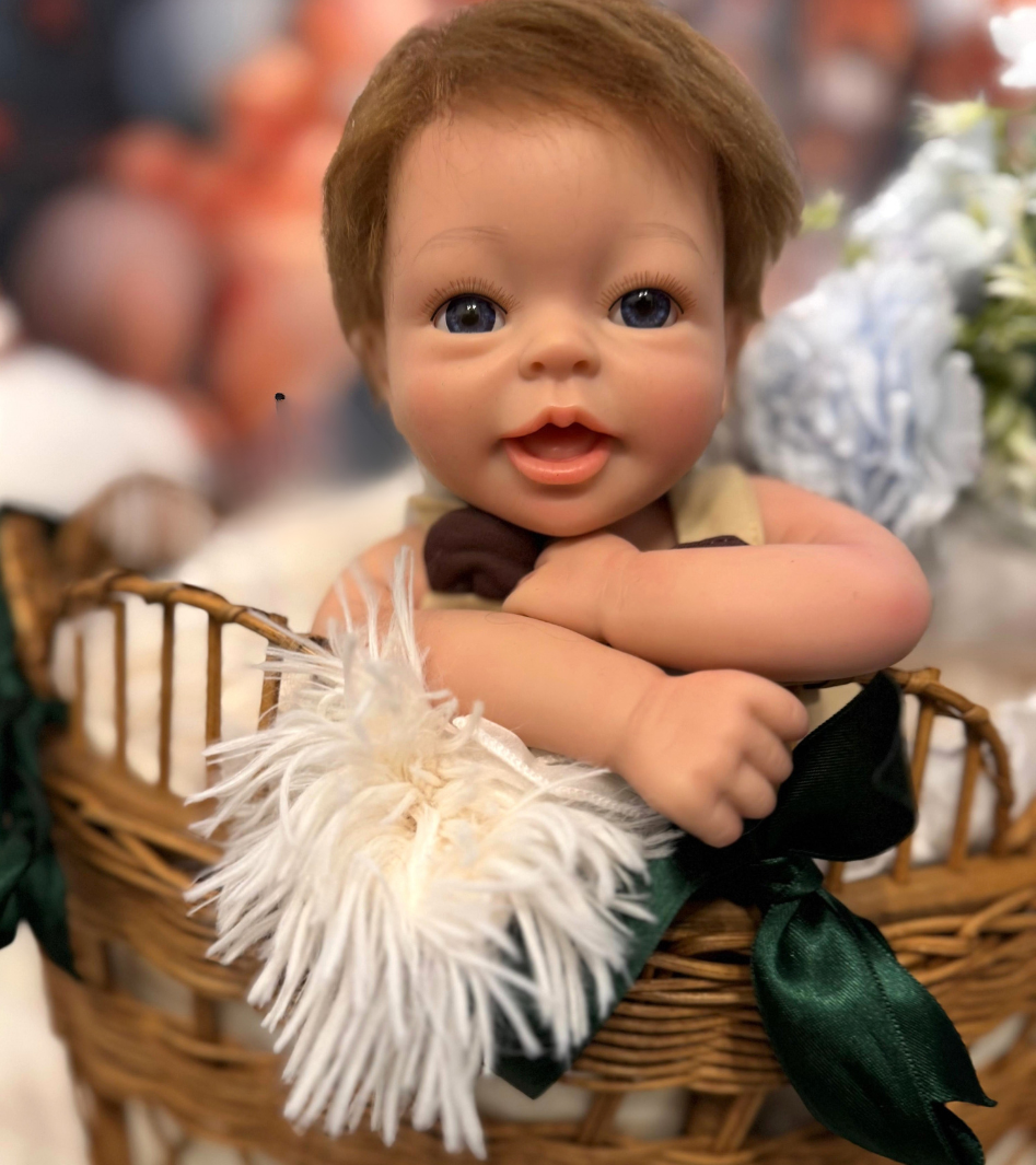Reborn Silicona Muñeco Pelo Buba Niño 36cm/1.6kg