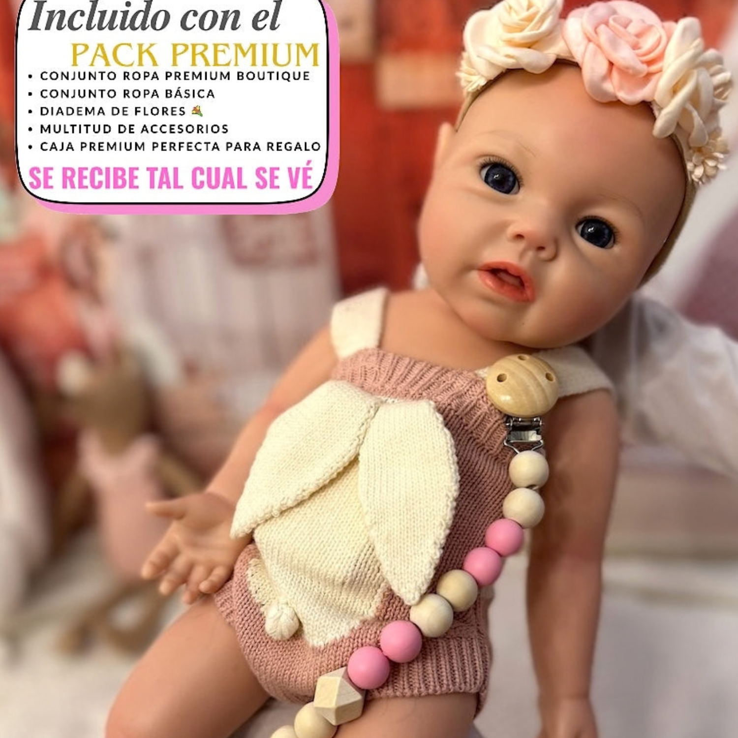 Muñeca de silicona Leslie Baby Reborn de 47 cm y 2,8 kg