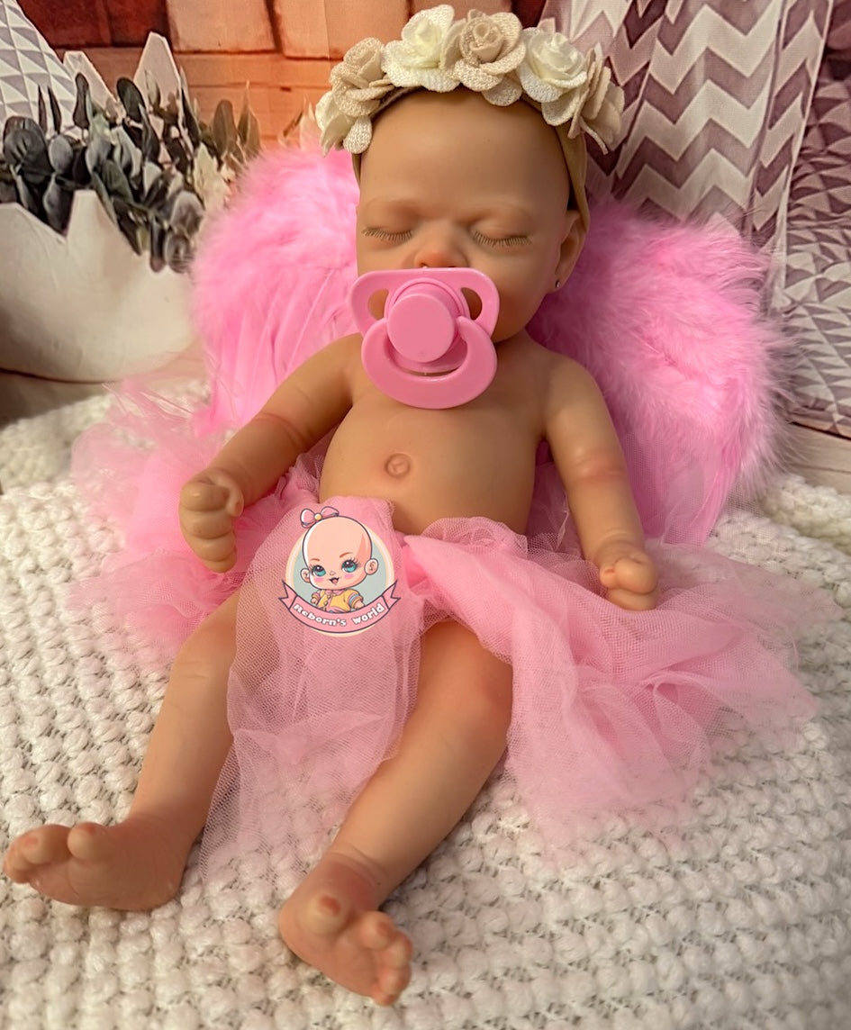 Muñeca Reborn Silicona Zoe Niña 33cm / 1,2kg