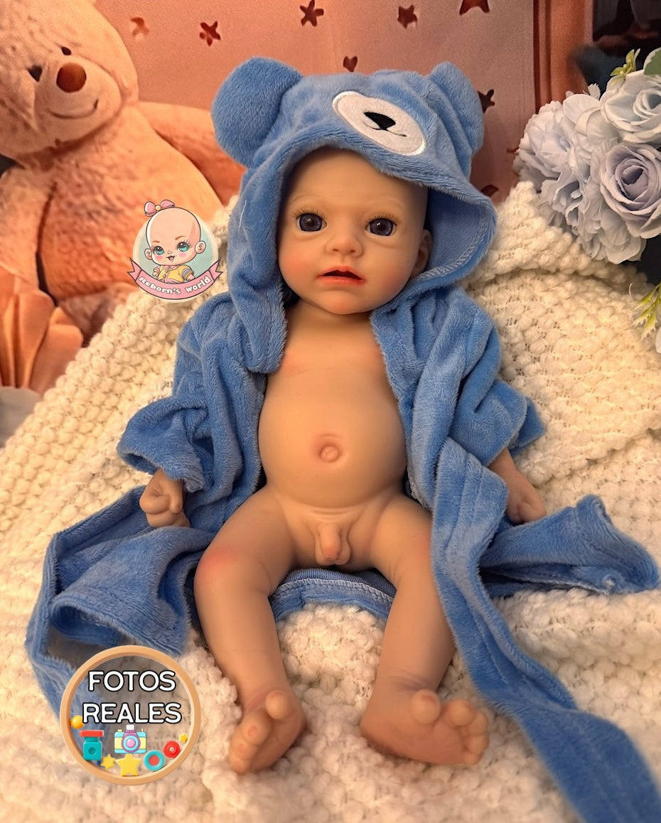 Muñeco Reborn Silicona Ariel Niño Hiperrealista 33cm / 1,2kg