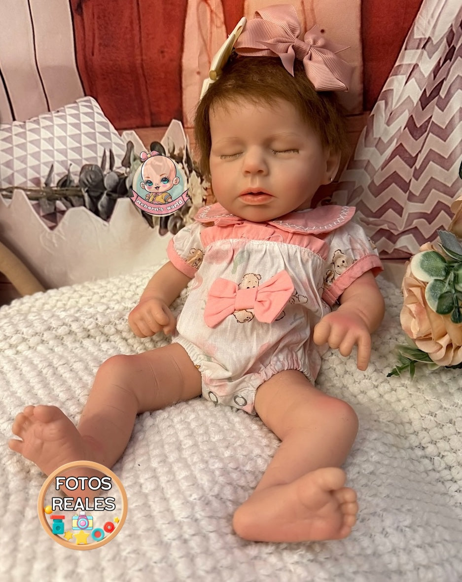 Muñeca Reborn Silicona Pelo Alma Niña 37cm / 1,6kg