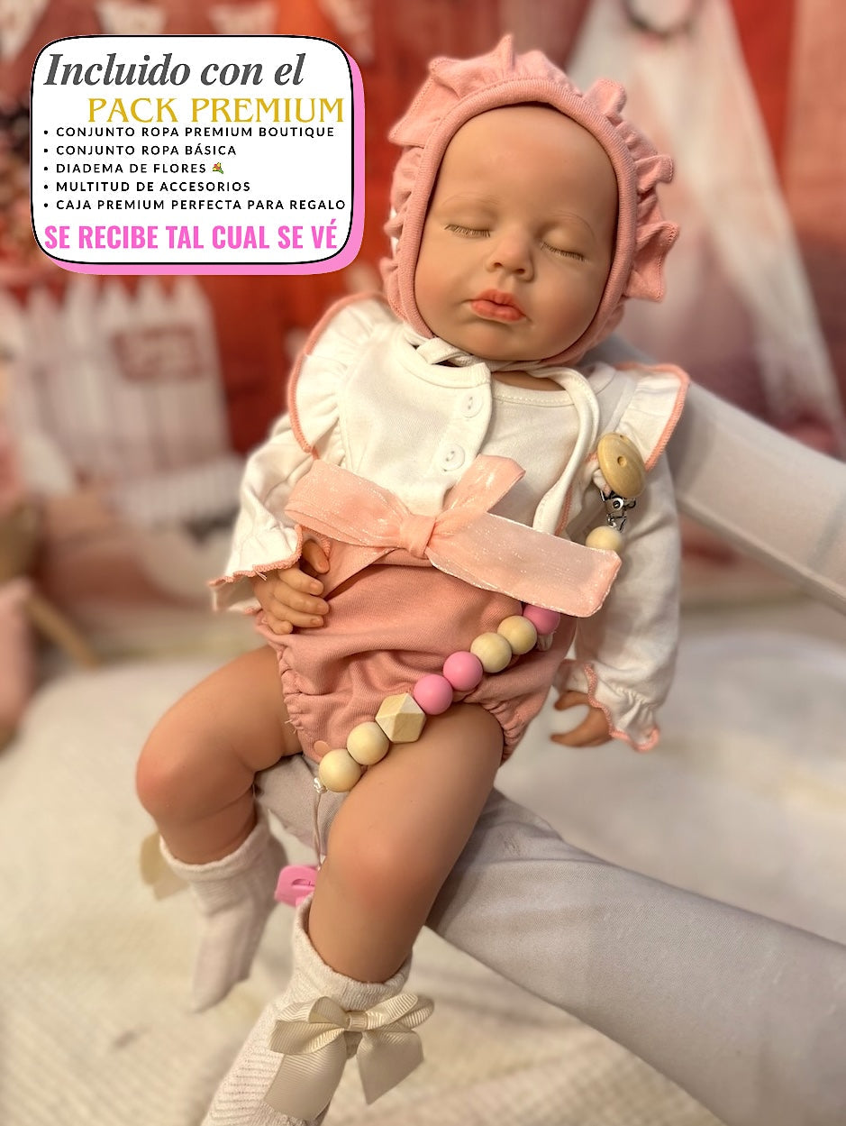 Muñeca Reborn Silicona Lou Lou Ojos Cerrados Niña 46cm / 2,8kg