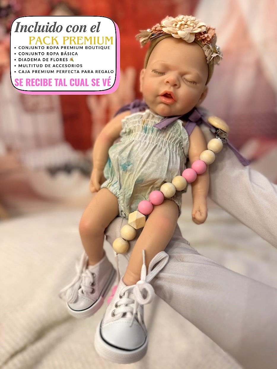 Muñeca Reborn Silicona Zoe Niña 33cm / 1,2kg