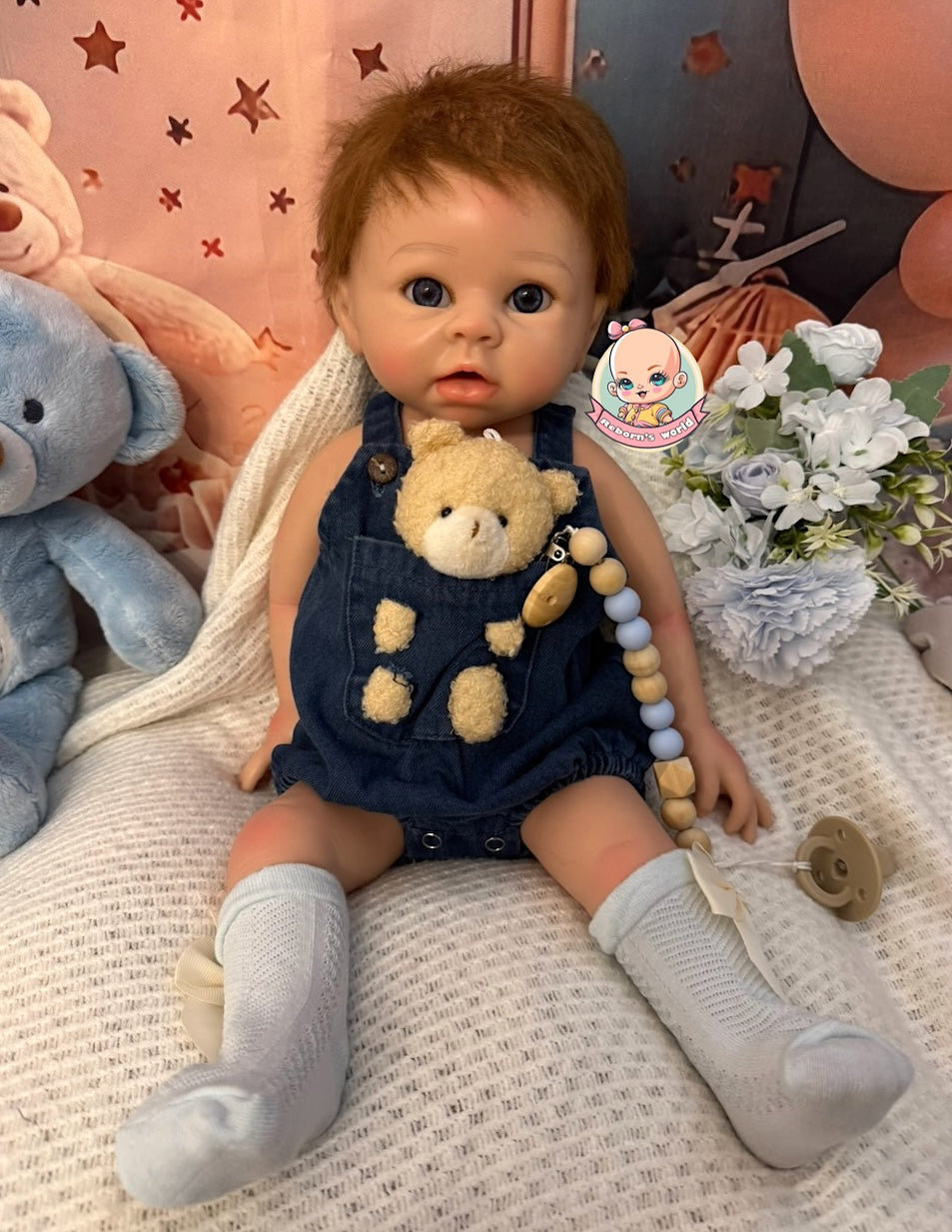 Muñeco Reborn Silicona Pelo Milú Niño 52cm / 4kg