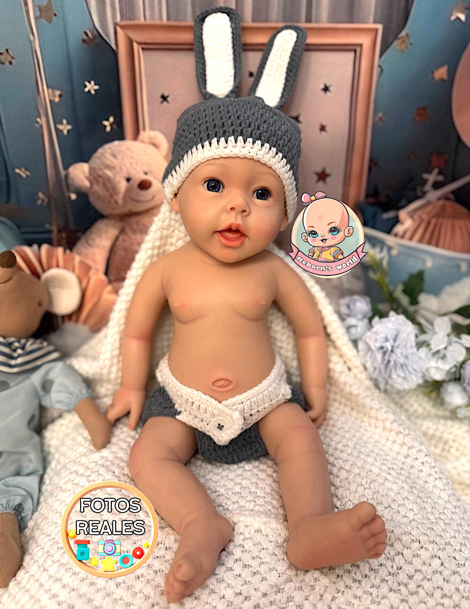 Muñeco Reborn Silicona Martín Niño 52cm / 3,6kg