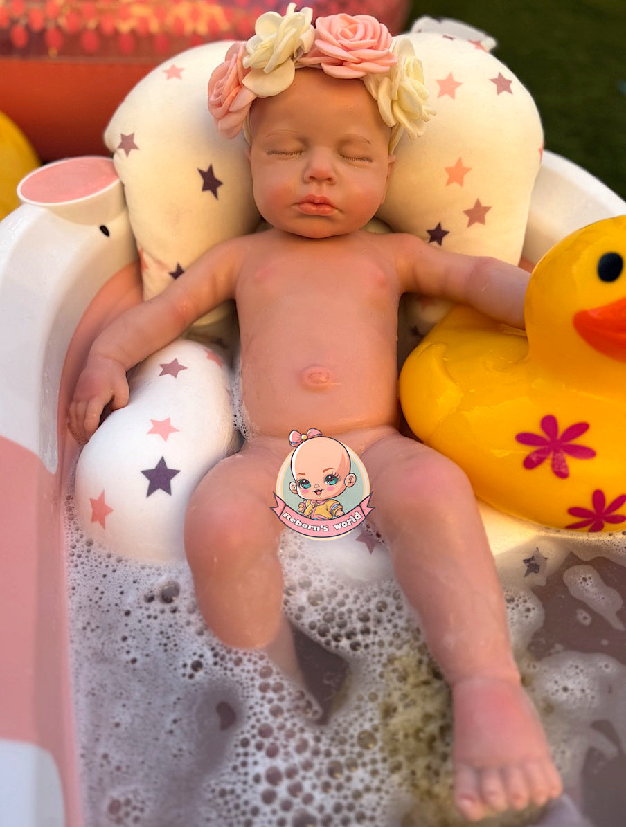 Muñeca Reborn Silicona Lou Lou Ojos Cerrados Niña 46cm / 2,8kg