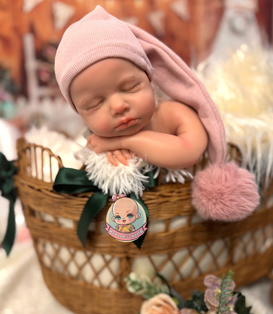 Muñeca Reborn Silicona Lou Lou Ojos Cerrados Niña 46cm / 2,8kg