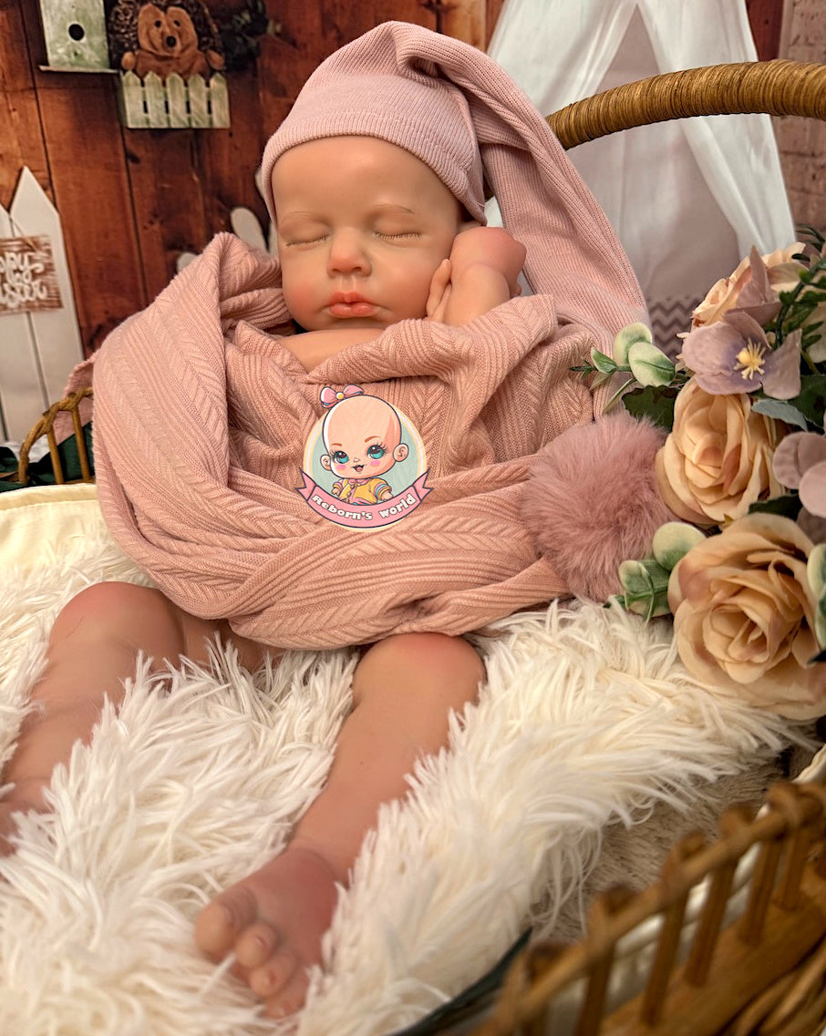 Muñeca Reborn Silicona Lou Lou Ojos Cerrados Niña 46cm / 2,8kg