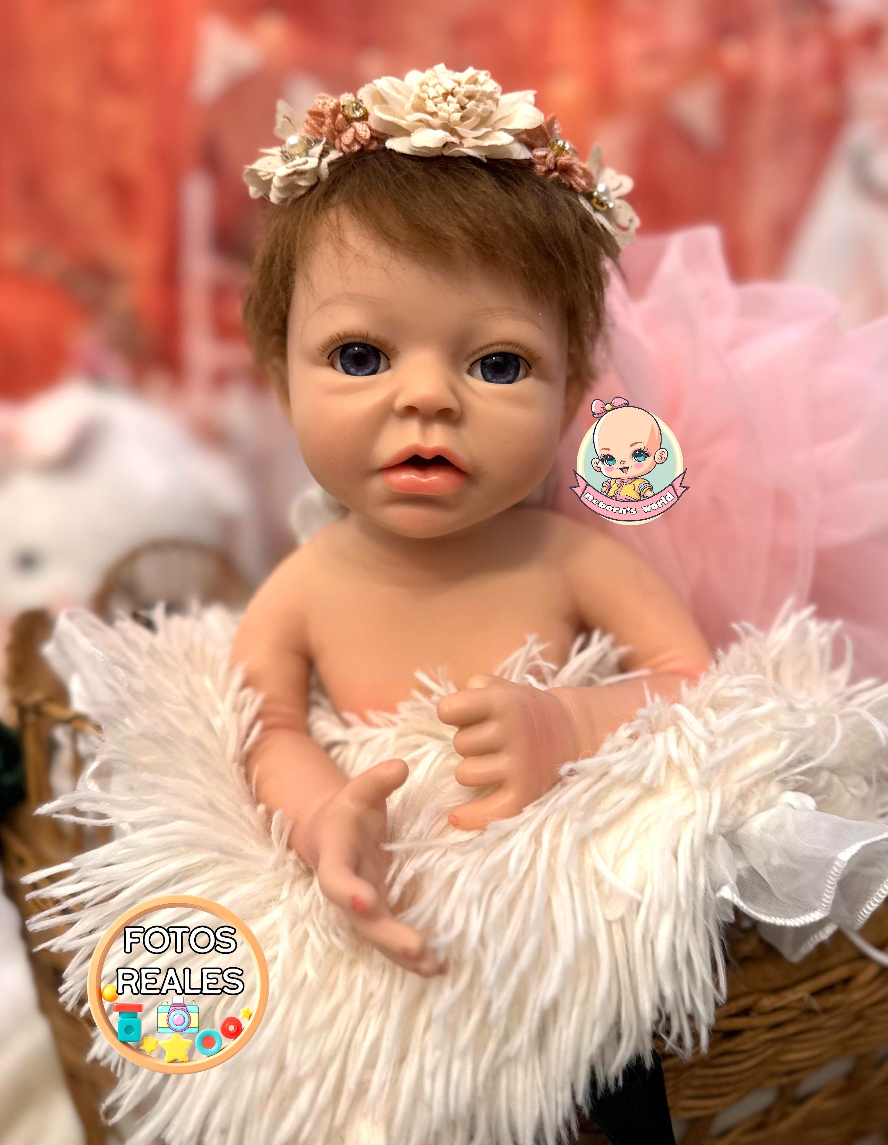 Muñeca Reborn Silicona Pelo Anuk Niña 40cm / 1,7kg