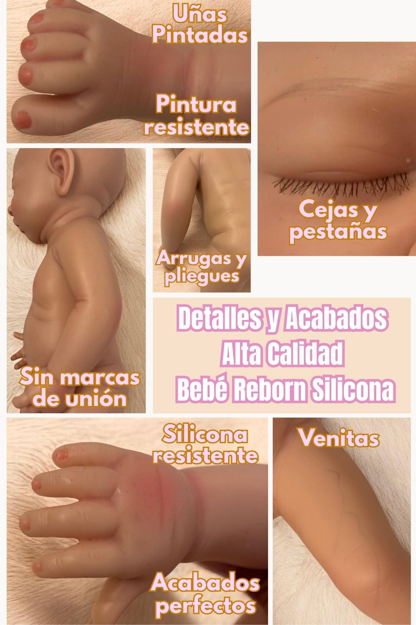 Muñeca Reborn Silicona Zoe Niña 33cm / 1,2kg