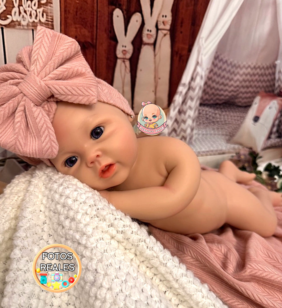 Muñeca Reborn Silicona Leslie Niña 47cm / 2,8kg