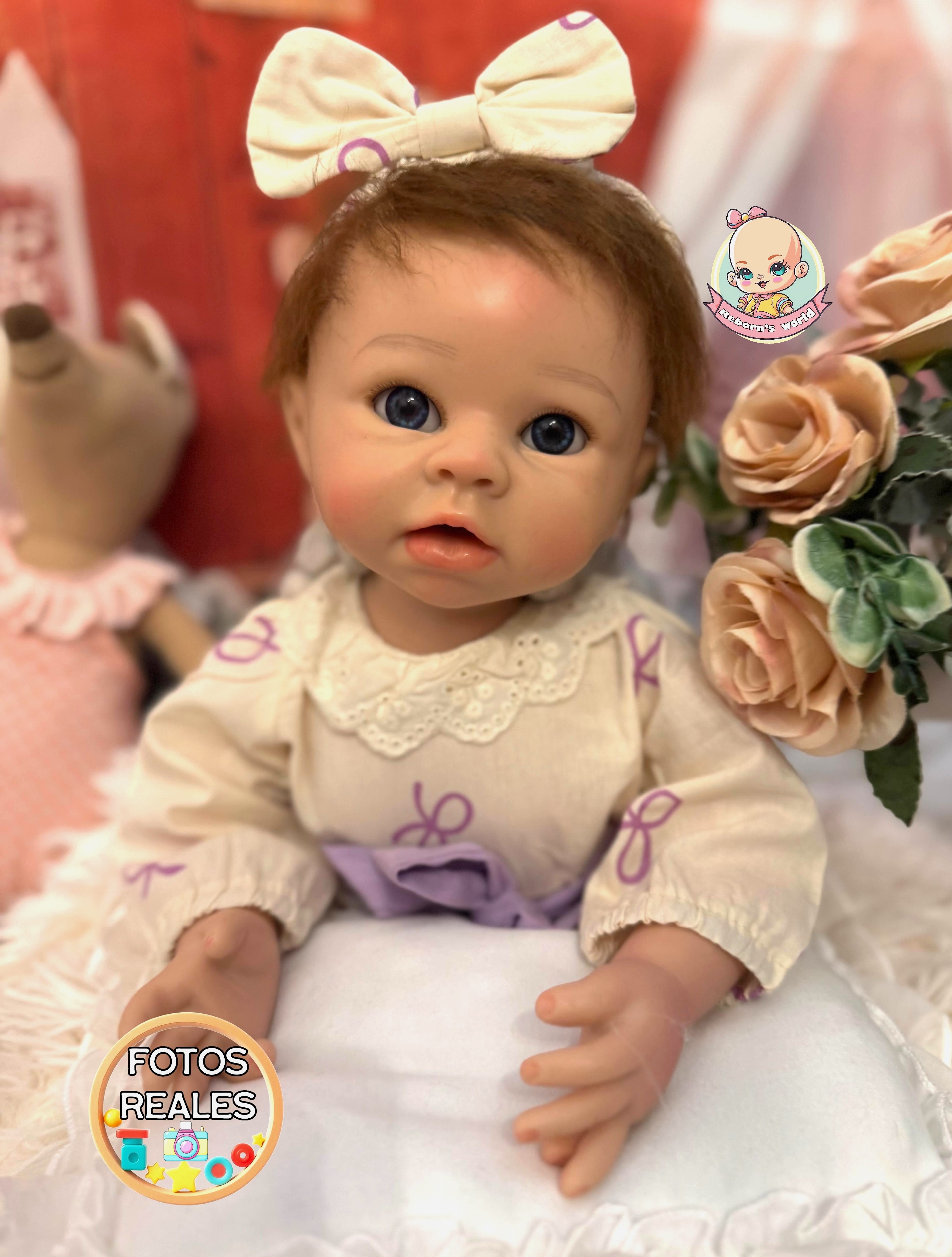 Muñeca Reborn Silicona Pelo Milú Niña 52cm / 4kg