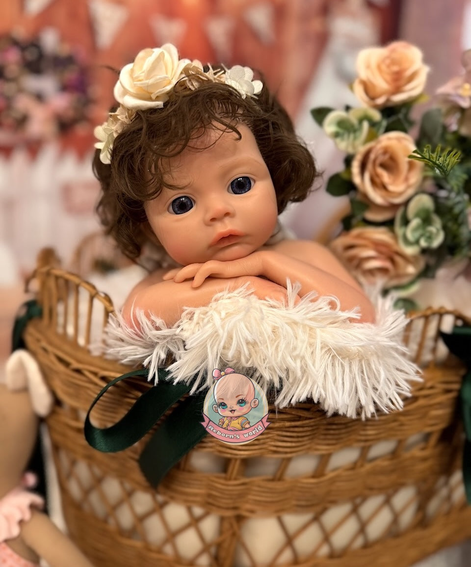 Muñeca Reborn Silicona Pelo Mía Niña 47cm / 2,7kg