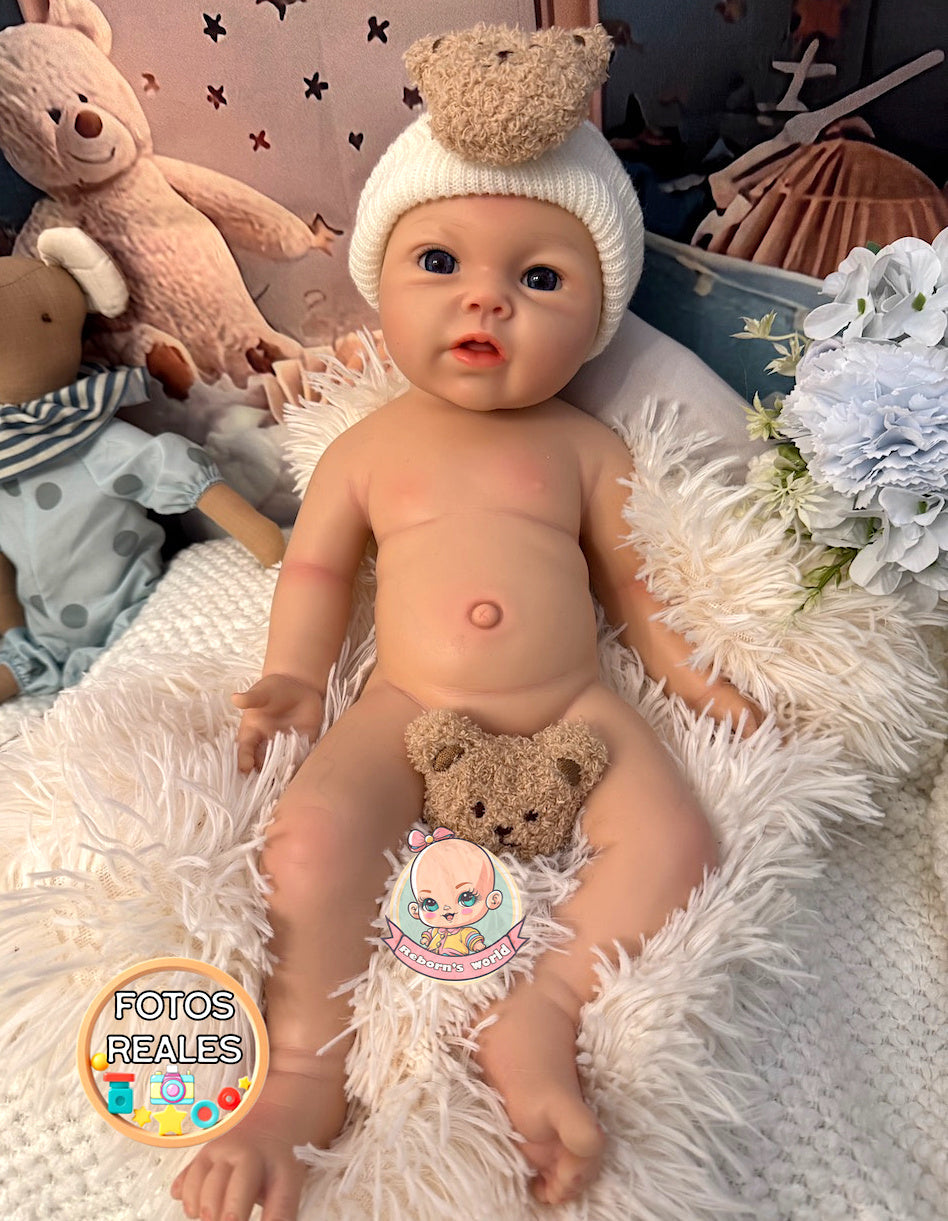 Muñeco Reborn Silicona Leslie Niño 47cm / 2,8kg