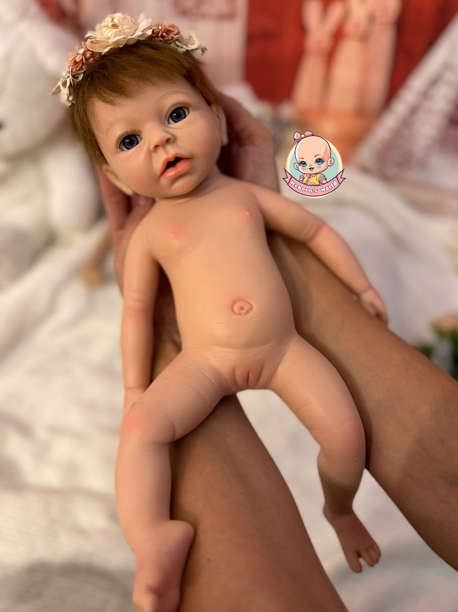 Muñeca Reborn Silicona Pelo Anuk Niña 40cm / 1,7kg