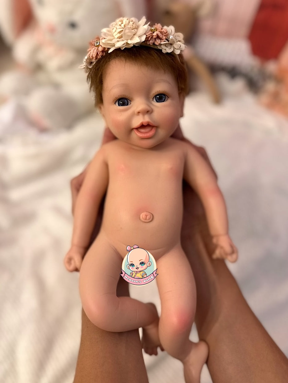 Muñeca Reborn Silicona Pelo Bimba Niña 36cm / 1,6kg